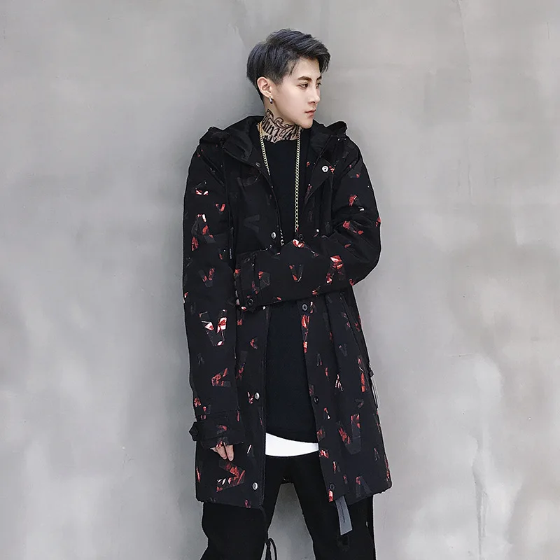 

National Trends 2019 Autumn New Style Origional Mid-length Hooded Jacket Trench Coat Fashion Man 3001 P90