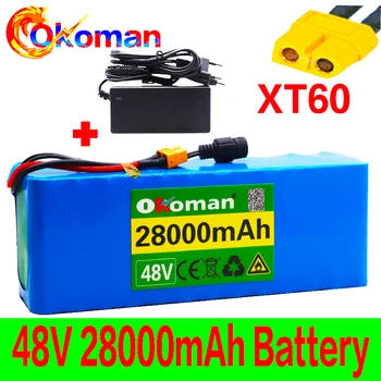 

48V battery 13s3p 28Ah battery pack 1000W high power battery Ebike electric bicycle BMS with xt60 plug + charger