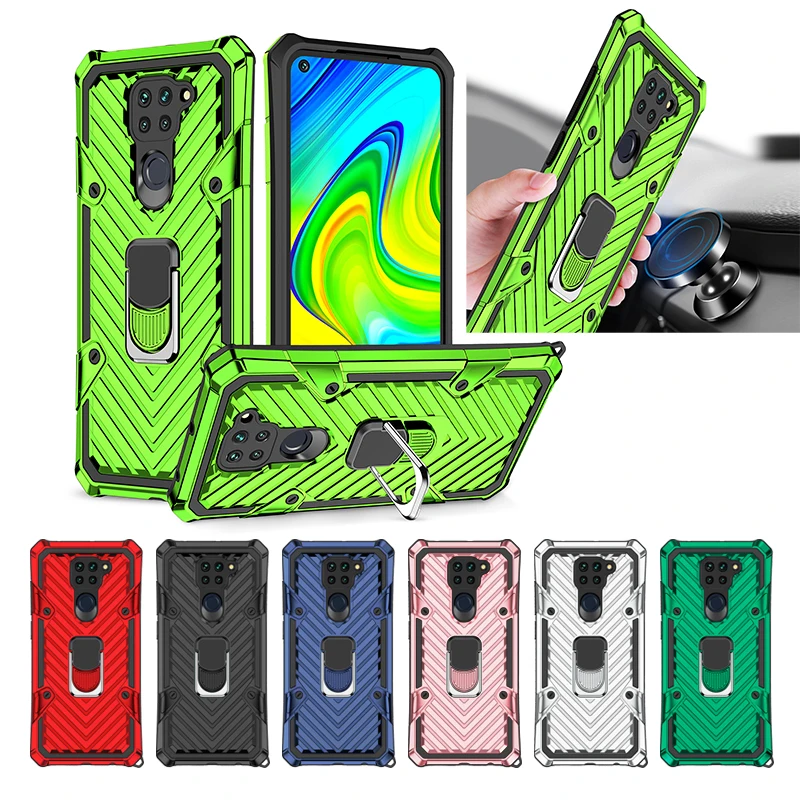 Note 9 Case Shockproof 2in1 Cover for Xiaomi Redmi NOTE Hard Back + Soft Silicone Phone Cases Note9 | Мобильные телефоны и