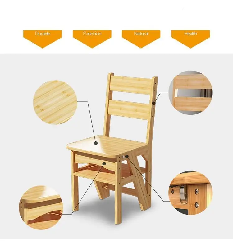 Escalera Sgabelli Cucina tabrete De Cocina Ванная комната для пожилых людей Tangga Lipat дерево Escaleta Escabeau стул Merdiven лестница
