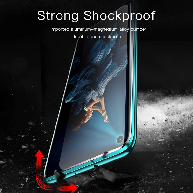 Luphie 360, полный защитный Магнитный чехол для huawei Honor 20 Pro, передний задний стеклянный чехол, чехол для huawei Honor 20, Магнитный чехол s