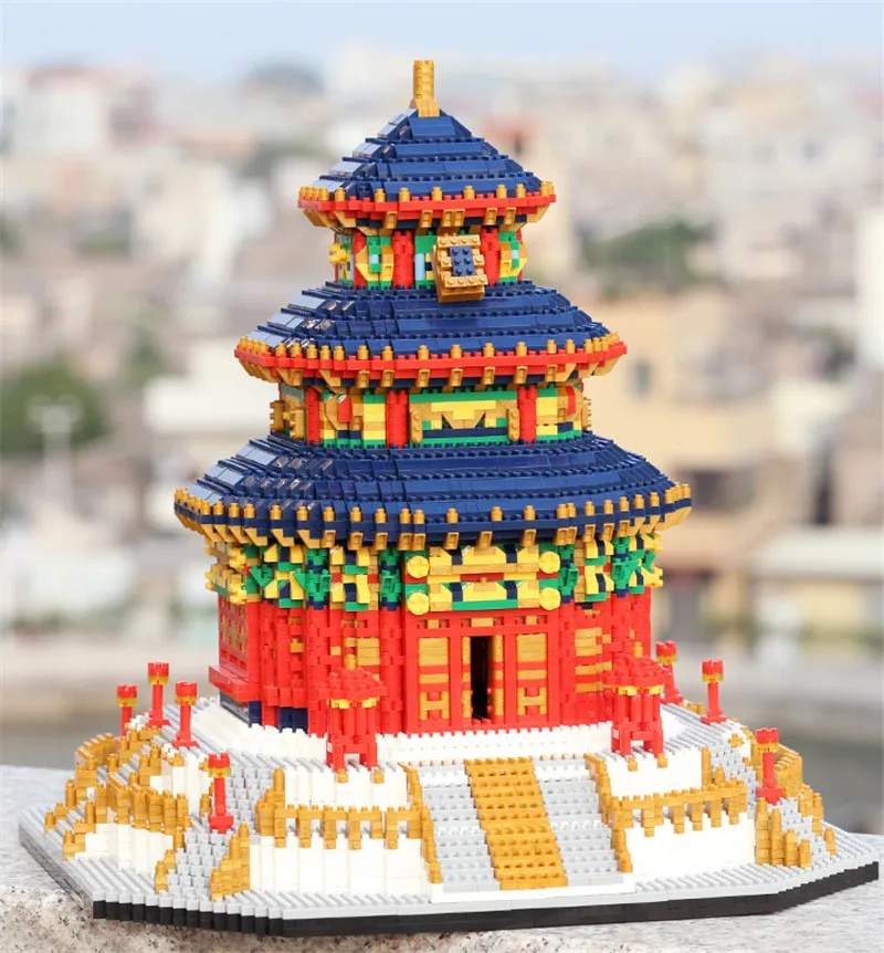 World Famous China Historical Cultural Architecture DIY Building Blocks Toys Beijing Peking Temple of Heaven Model Bricks Toys (6)