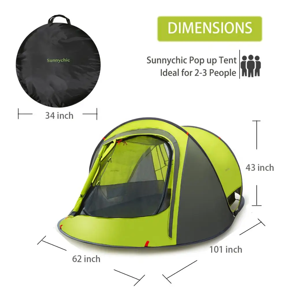 Sunnychic 2-3 Person Tent Outdoor 