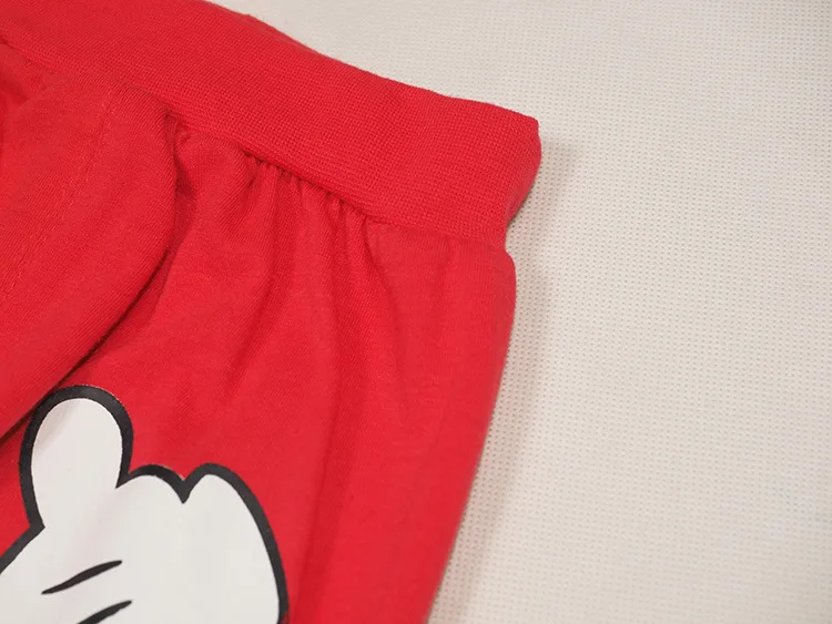 Комплект одежды с Микки Маусом для маленьких мальчиков; толстовка с длинными рукавами и штаны; осенний спортивный костюм из 2 предметов для малышей с героями мультфильмов