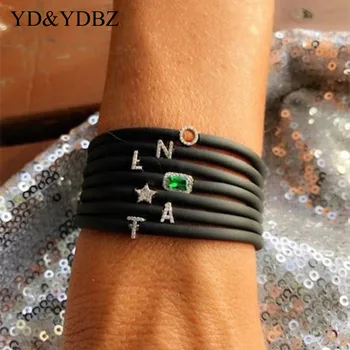 

New Women Bracelet Sexy Bangles Fashion Rhinestone Silicone Bracelet With Diamonds Initial Designers Art Jewelry Rubber Popular