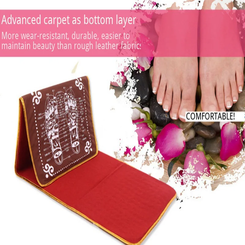 

Health Beauty Walking Foot Massage Tourmaline Stone Massagers With Design Jade Mat Foot Reflexology Pad Pebbles Foot Massage Pad