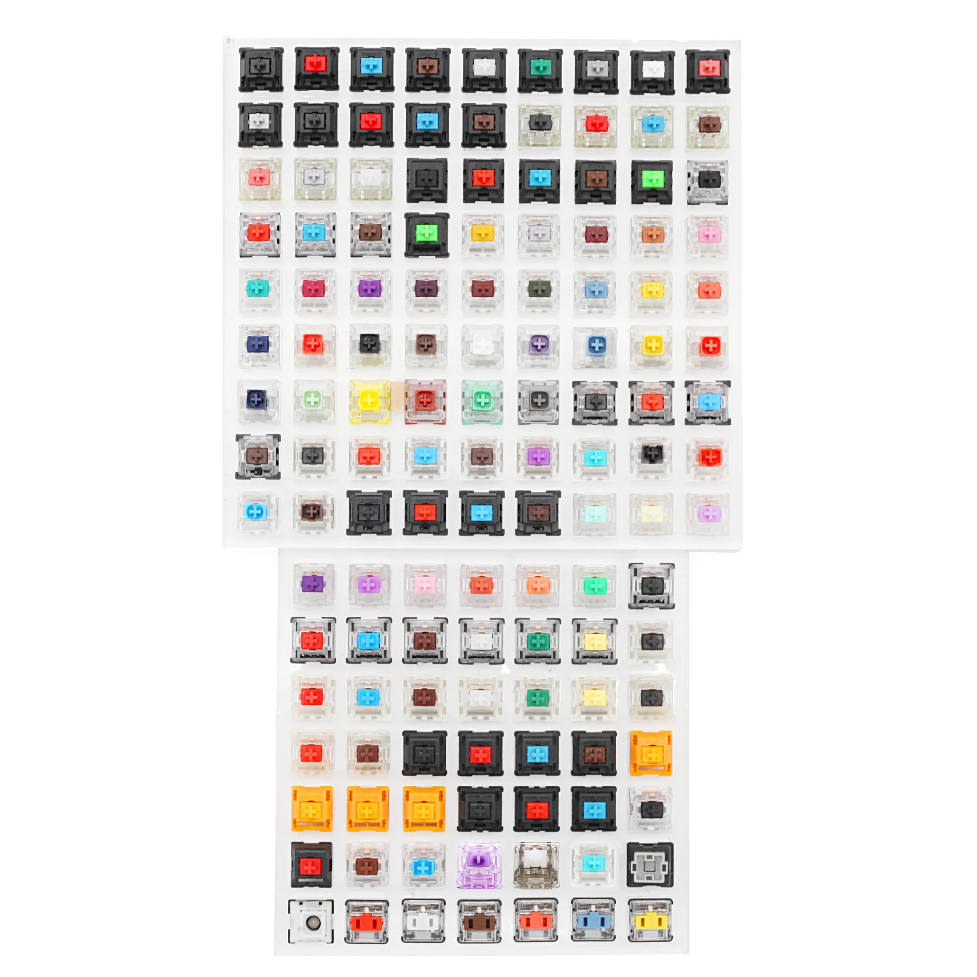  130 switch switches tester with acrylic base blank keycaps for mechanical keyboard cherry kailh gat