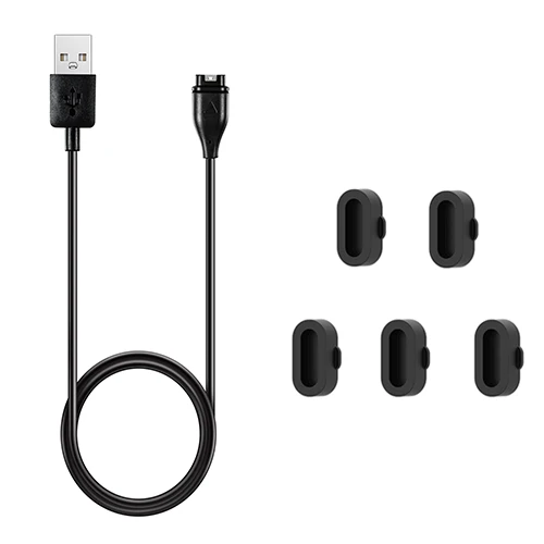 Черный Зарядное устройство для Garmin vivoactive 4 4S vivomove 3S Venu аксессуары для умных часов зарядный кабель для Fenix 6/6s/6X адаптер зарядное устройство - Цвет: Черный