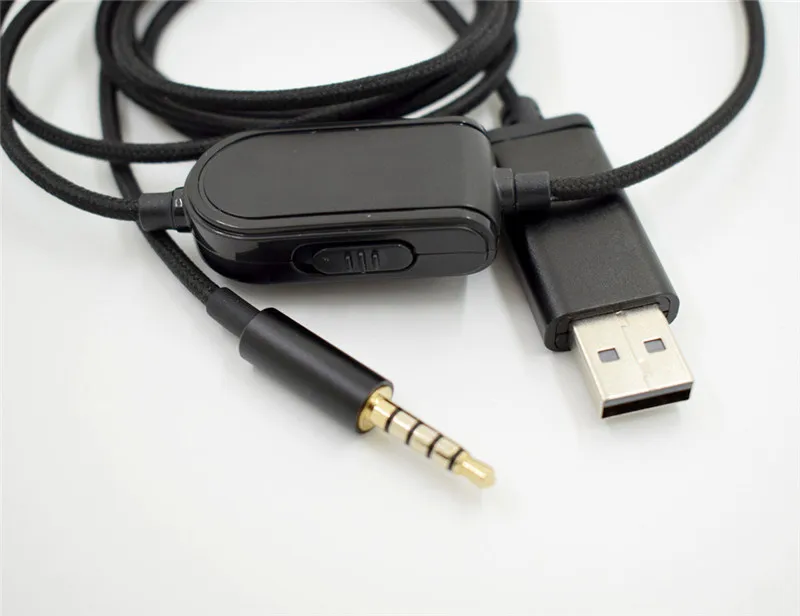 Замена аудиокабеля USB для наушников logitech Astro A10 A40, микрофон, регулятор громкости, Совместимость с Windows 10 23 AugT0