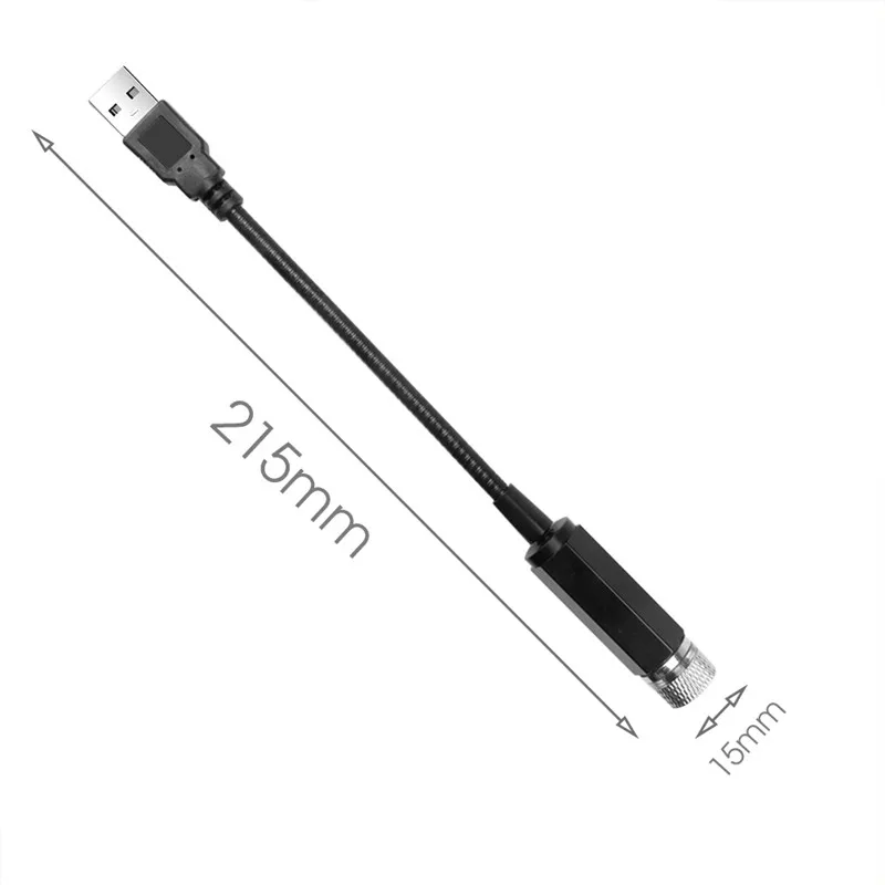 Adjustable Lens Laser Projector Mini USB LED Car Light Interior Atmosphere Decorative Lights Bird's nest, Time Tunnel
