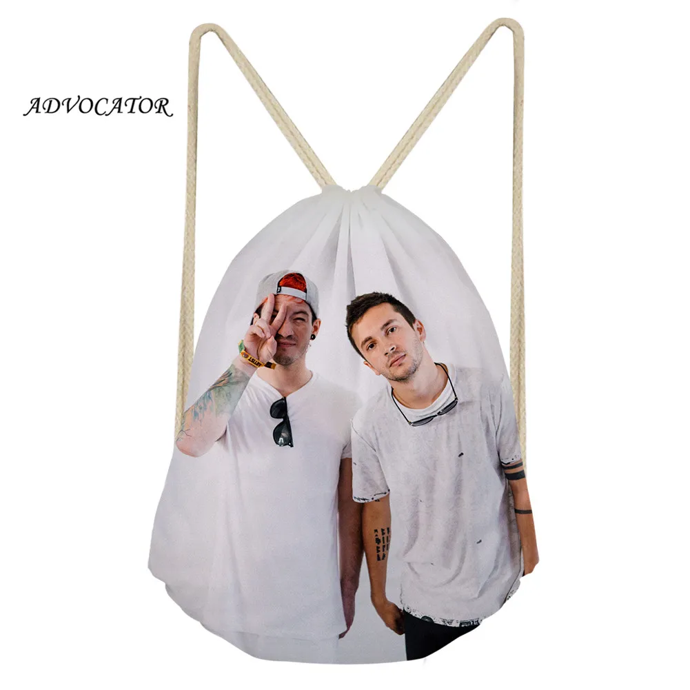 ADVOCATOR Twenty One Pilots, спортивная сумка с 3D принтом для женщин и мужчин, водонепроницаемая сумка для хранения с карманом, рюкзак с завязками, Sportta - Цвет: as picture