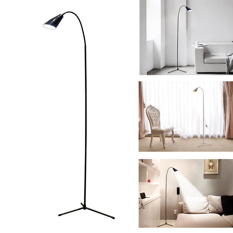 

8W LED Modern Floor Lamp Multifunction Table Light Clip Light Floor Lamp 2-level Dimming USB LED Floor Lamp for Bedroom Decor