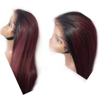 

Ombre Honey Blonde Highlights 13x6 Lace Front Human Hair Wig 360 Frontal Straight Remy Brazilian 1B Red Burgundy Full Lace Wigs