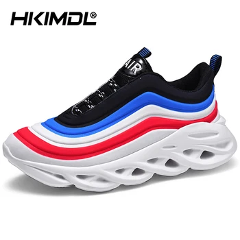 

Summer Trend Style Men's Casual Shoes 2020 New Fashion Breathable Mesh Light Personality Sneakers Flying Weaving Tenis Masculino