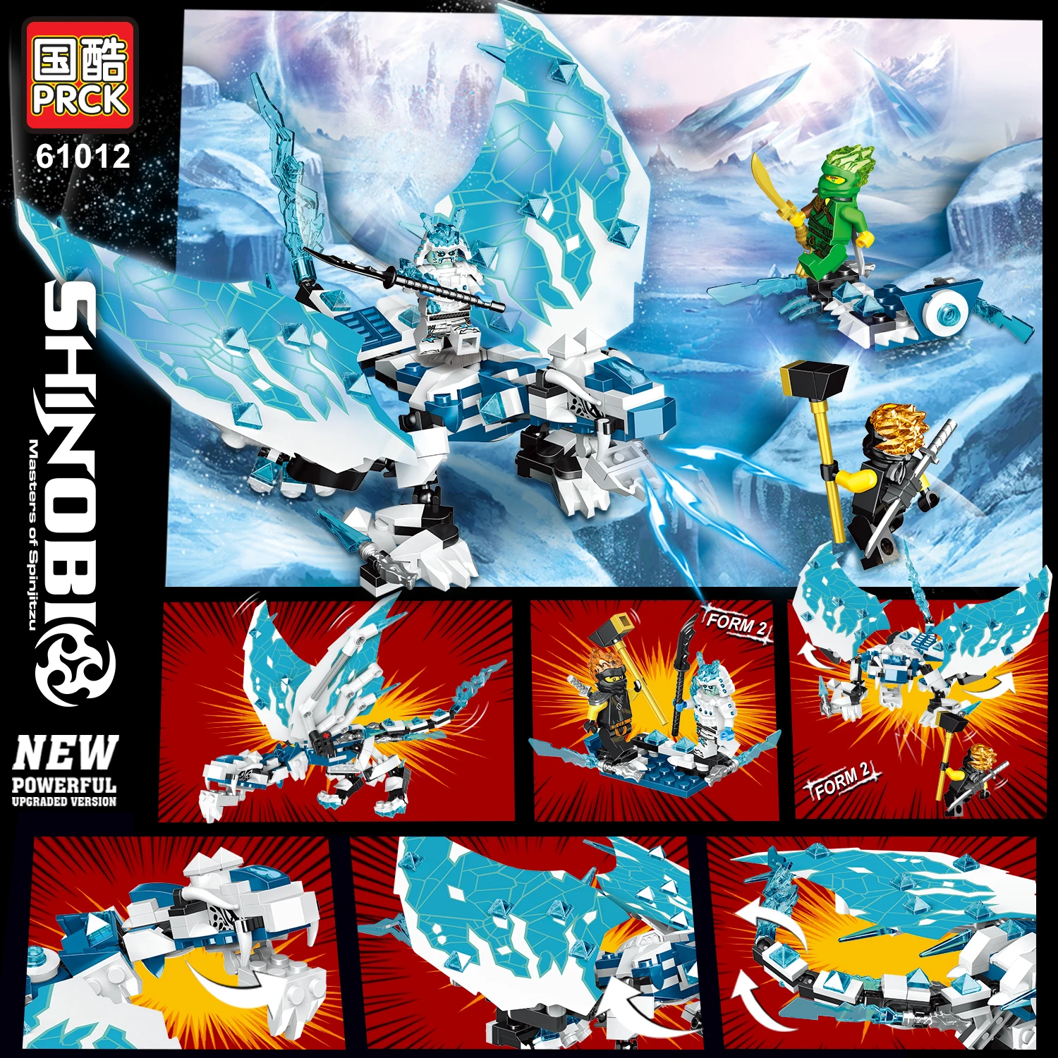 

New 311pcs NINJA Blocks Dragon of the Forsaken Emperor Building Blocks Bricks Model Kids City Compatible Marvel Toys