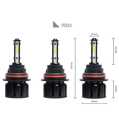 2 шт. H7 светодиодный фары H4 H13 H8 9004 9005 9006 9007 Автомобильные фары 6500 к 36 Вт 8000LM Противотуманные фары автомобилей лампы лед светильники - Цвет: 9004