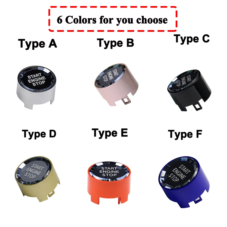 

Crystal buttons Cover Start Stop Engine Switch Replacement For BMW E F G ALL series F10 F11 F15 F16 F25 F26 01 G30 G50 E84 E70