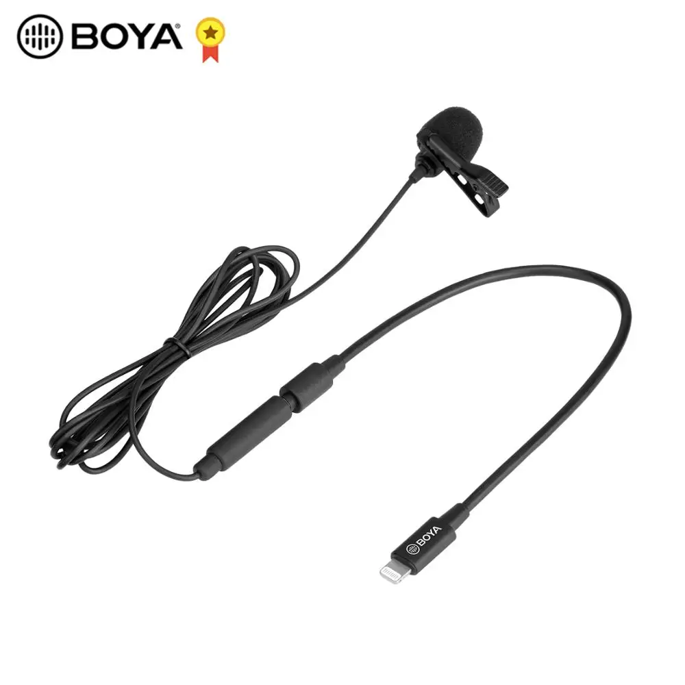BOYA BY M2 мини микрофон конденсаторный с креплением на лацкане петличный проводной