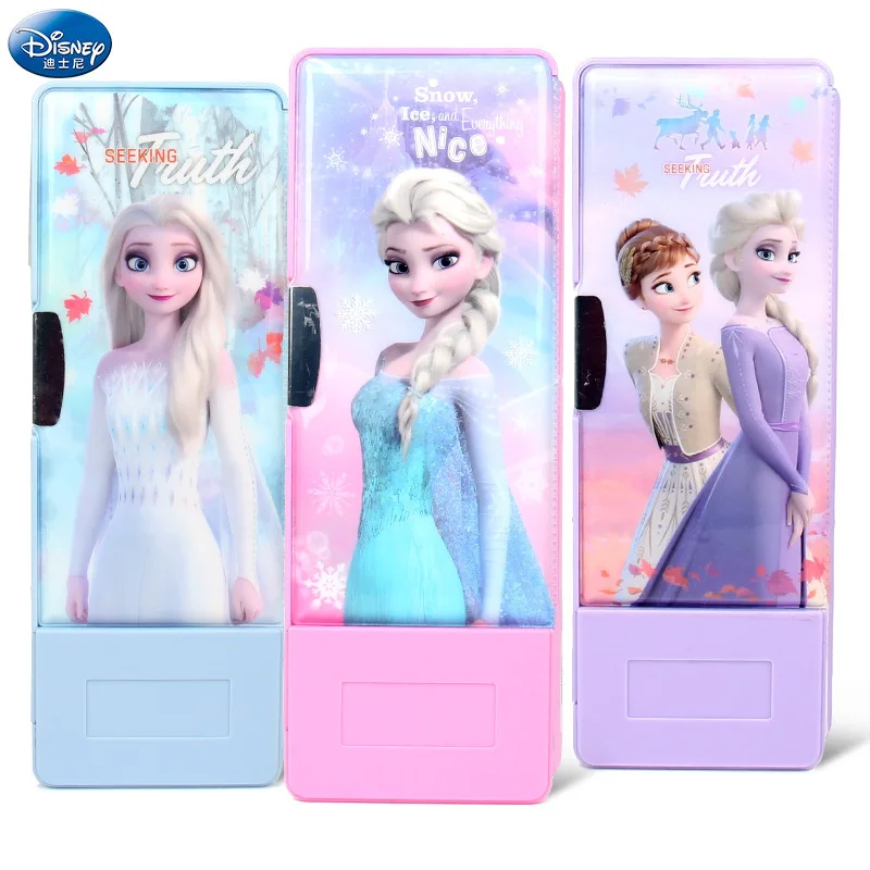 Disney Frozen Mickey Princess Marvel Stationery Box Student Children Multifunctional Pencil Case School Supplies Birthday Gift