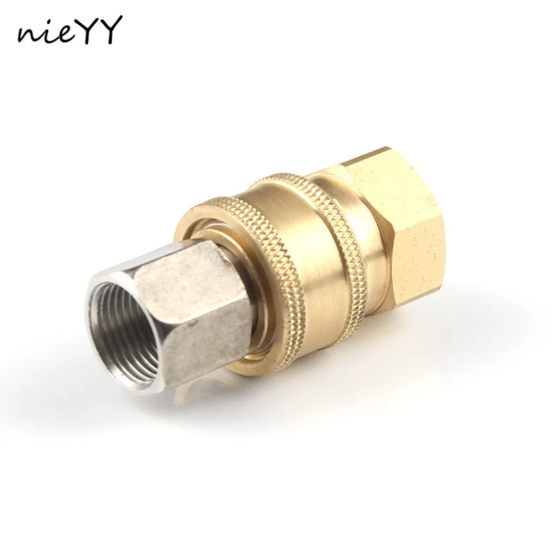 

Copper 3/8'' High Pressure Washer Quick Connector Garden Water Gun Wash Car Connector Connect 3/8'' Garden Hose Garden Accessory