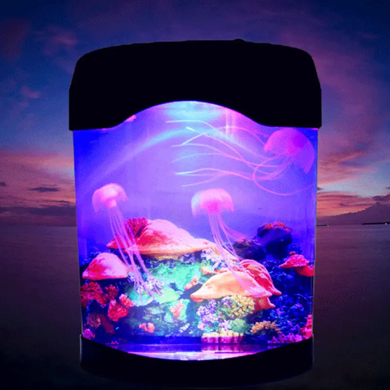 

LED Synthetic Jellyfish Night Light Aquarium Christmas Decoration World Swimming Mood Light LED Colorful Aquarium Night Lights