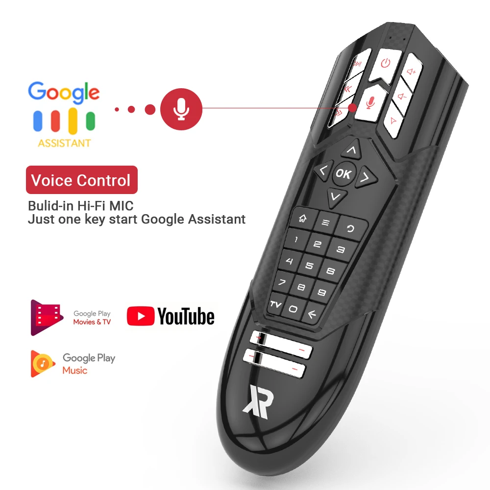 Беспроводная смарт-мышь R1 Air Mouse с гироскопом голосовым дистанционным