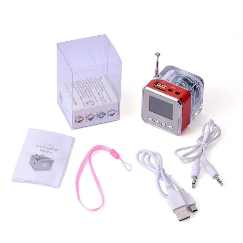BEESCLOVER USB динамик s MicroSD карта FM радио lcd дисплей динамик MP3-плеер