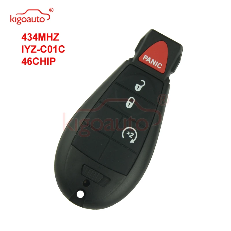 Kigoauto #1 IYZ-C01C Remote Key Fobik 434mhz 3+1 Button New model for Dodge Jeep for Chrysler 2008-2012 Town & Country 300 remotekey new keyless entry remote fobik 5 button 434mhz for chrysler dodge jeep grand caravan cherokee durango iyz c01c