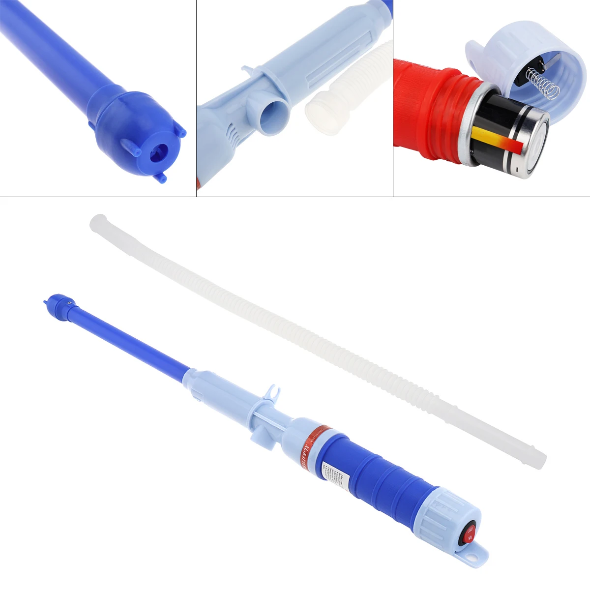 

3V 1A Plastic Electric Pumping Filling Oil Pump with Fuel Liquid Transfer Pump Pipe Gas Water Oil for Car Boat Motorcycle