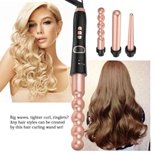 5 в 1 розовое золото кудри Волшебная электрическая плойка для завивки керамических волос для укладки щипцы для завивки палочка трип титановый баррель набор для завивки волос