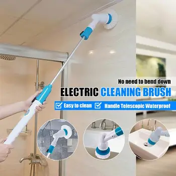

Electric Cleaning Turbo Scrub Brush Adjustable Waterproof Cleaner Wireless Charging Clean Bathroom Kitchen Cleaning Tools Set