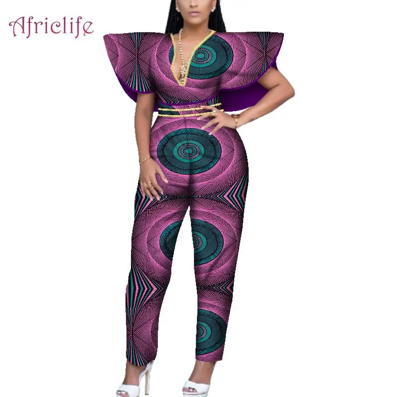 Модный женский комбинезон в африканском стиле Одежда Женский Длинный Dashiki