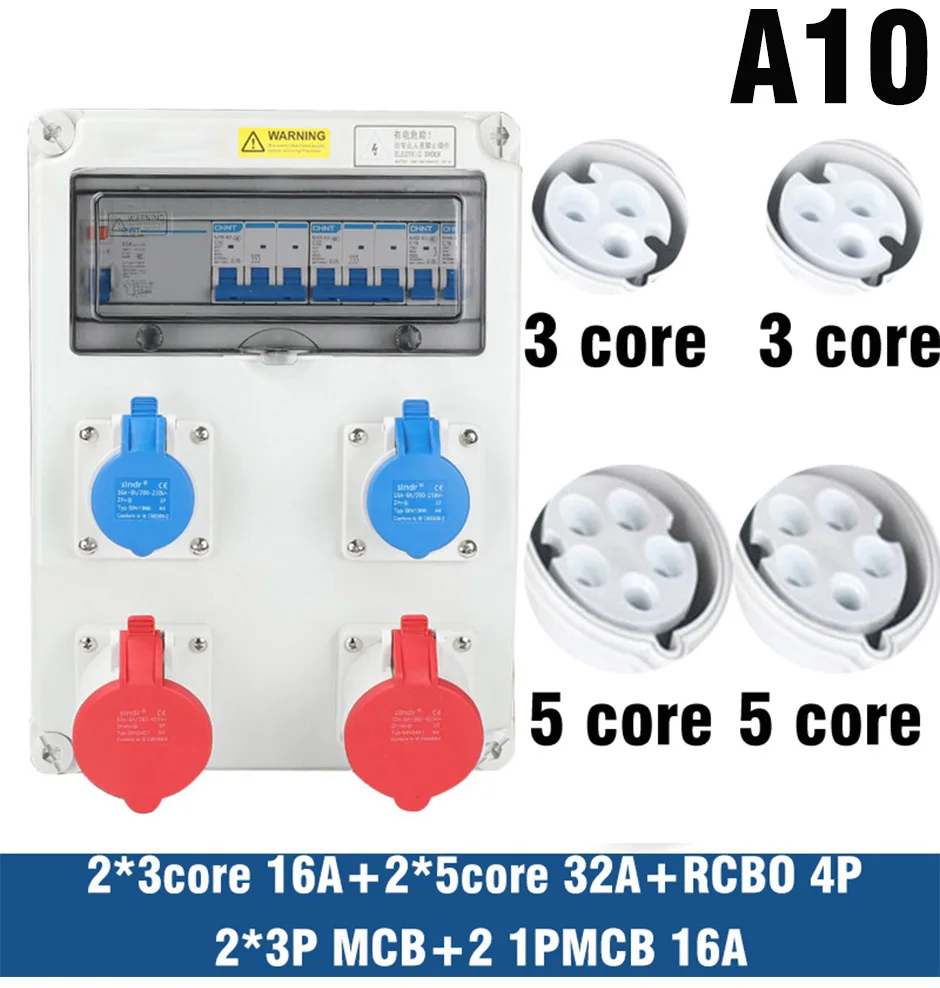 à prova d'água com interruptor mcb rcbo de 220v 380v 16a e 32a