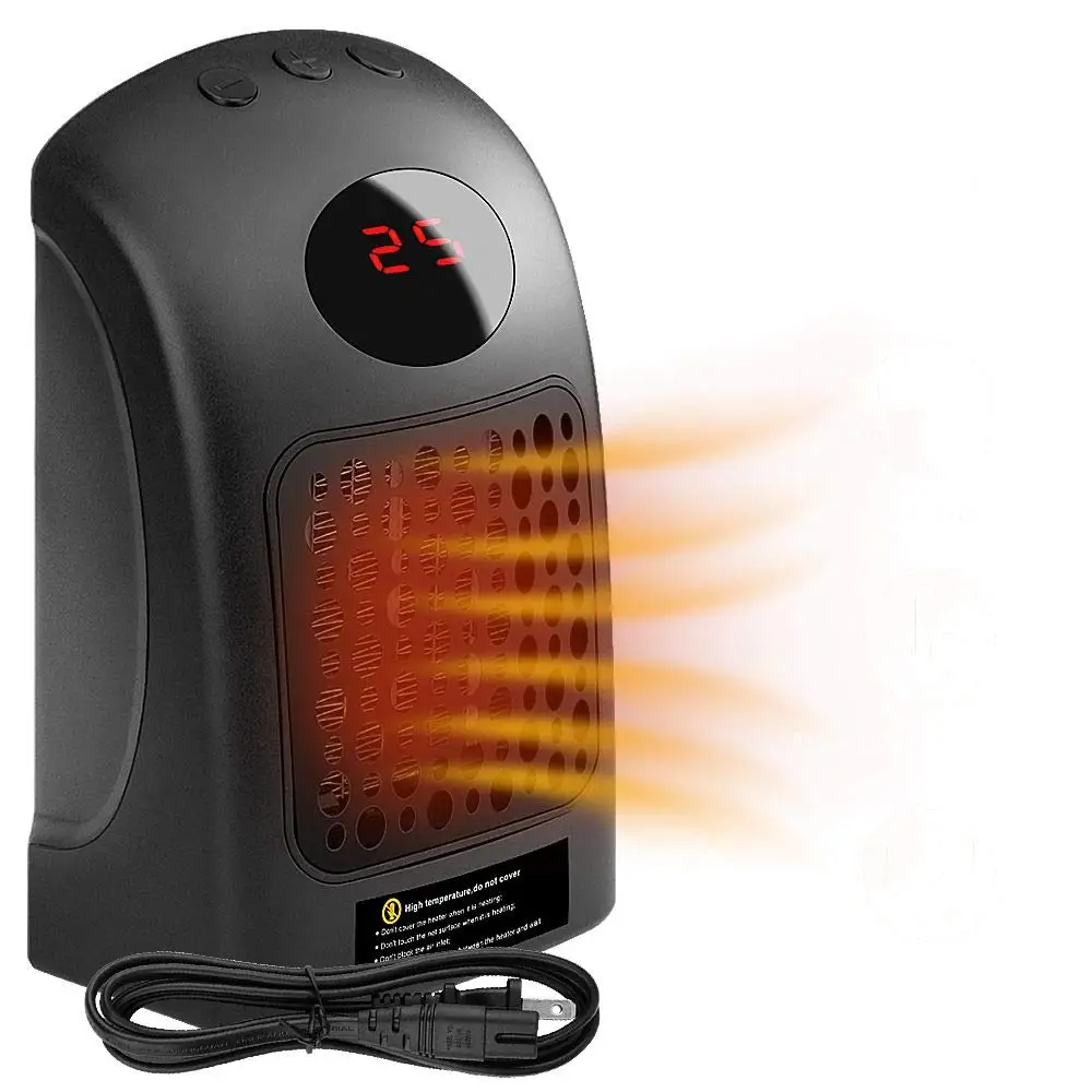 900 Вт керамический электрический нагреватель с регулируемым термостатом Мини