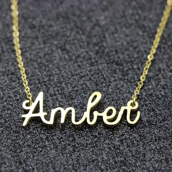 

New Stainless Steel Necklace Customize Necklace Letter Choker Necklace Personalized Gift