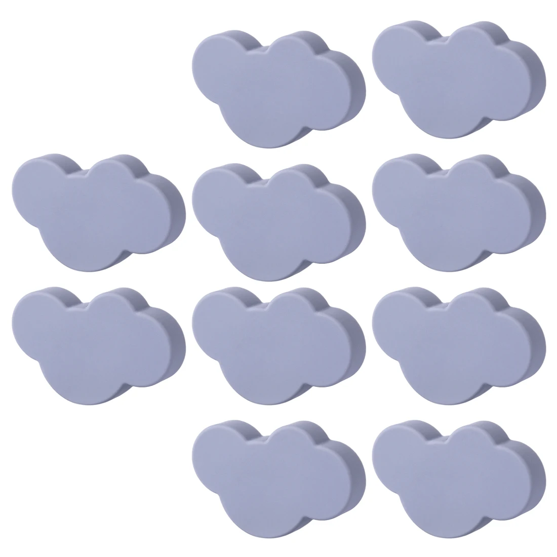6 pces/8 pces/10 pces nuvem porta armário knob pvc haplopore gaveta puxar puxadores e alças para móveis-pequenas nuvens brancas