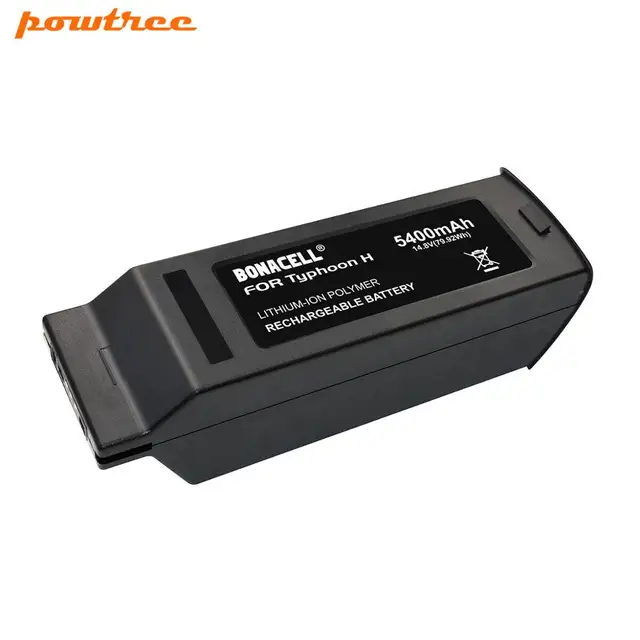$53.95  Powtree 1Pcs High Quality 5400mAh 14.8V LiPo Replacement Battery for Yuneec Typhoon H Drone RC Quad