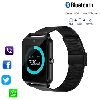 

Z60 Smart Watch GT08 Plus Metal Clock With Sim Card Slot Push Message Bluetooth Connectivity Android IOS Phone Smartwatch PK V8