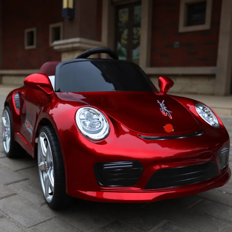 Детский Электрический автомобиль с четырьмя колесами светодиодный батареей