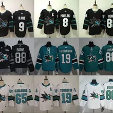 Все сшитые мужские футболки в стиле Сан-Jose Brent Burns Erik Karlsson Joe Thornton Logan от кутюр Joe Pavelski Evander Kane