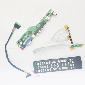 

For B156XW02 V0 V1 15.6" 1366*768 T.V56 screen controller drive board LVDS 40Pin WLED notebook PC VGA+HDMI+AV+USB+RF DIY kit