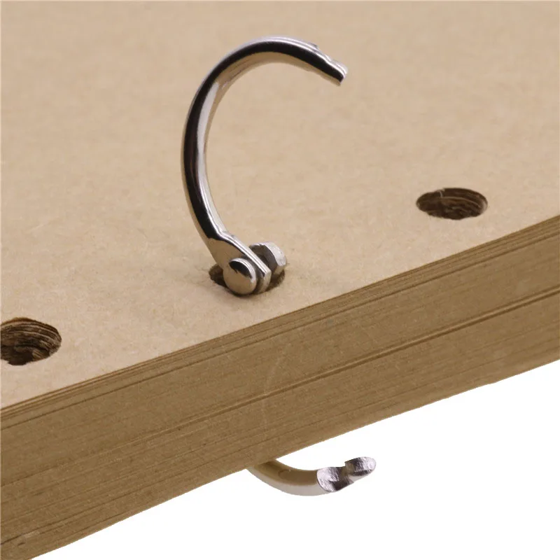 20 Pcs Loose ring Keychain Stainless steel ring Notebook loose-leaf Multi-functional steel 20/30/25/68/82/45/55/38mm