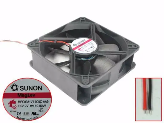 

SUNON MEC0381V1-000C-AA9 DC 12V 10,00 W 120x120x38mm 2-проводной Вентилятор охлаждения сервера