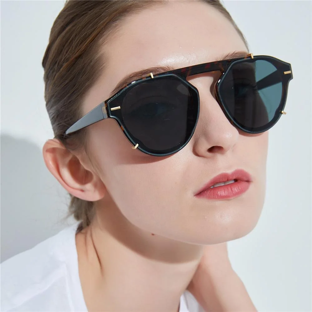 

2020 Halley Newest Fashion Transparent Black Sunglasses Women Large Frame Jelly gg Design Brand Uv400 High Quality Classic