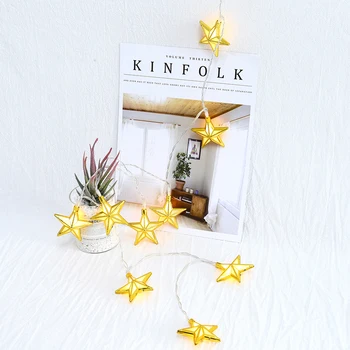 

1.15m Star String Lights 10LED Party Eid Mubarak Ramadan Muslim Islam Decor Lamp Party Wedding Decorative Fairy Lights