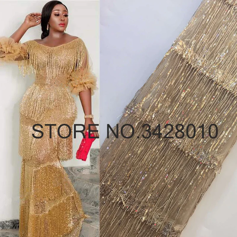 NEW African Lace Fabric French Sequins Net Noble Fabrics High Quality Tulle ZX30751 | Дом и сад