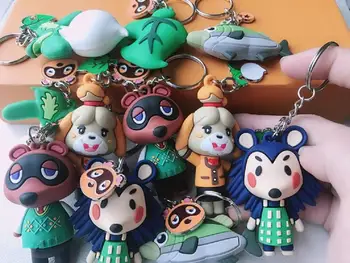 

Animal Crossing Keychain Switch Animal Crossing Tom Nook Horizons pendant girl cartoon kawaii key chains Backpack 2020