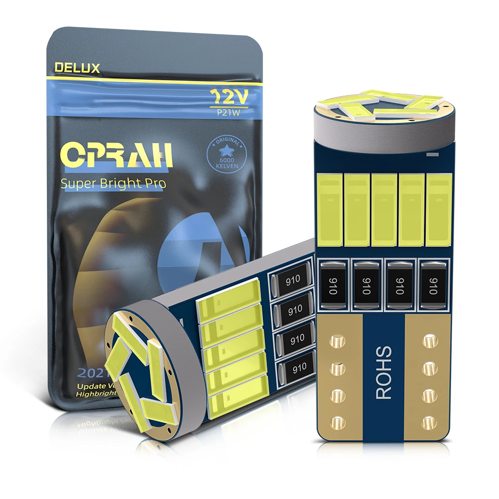Oprah новейшая оригинальная автомобильная W5W Светодиодная лампа T10 4014