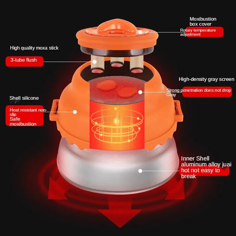 Moxibustion box portable moxibustion smokeless moxibustion warm instrument large cupping home