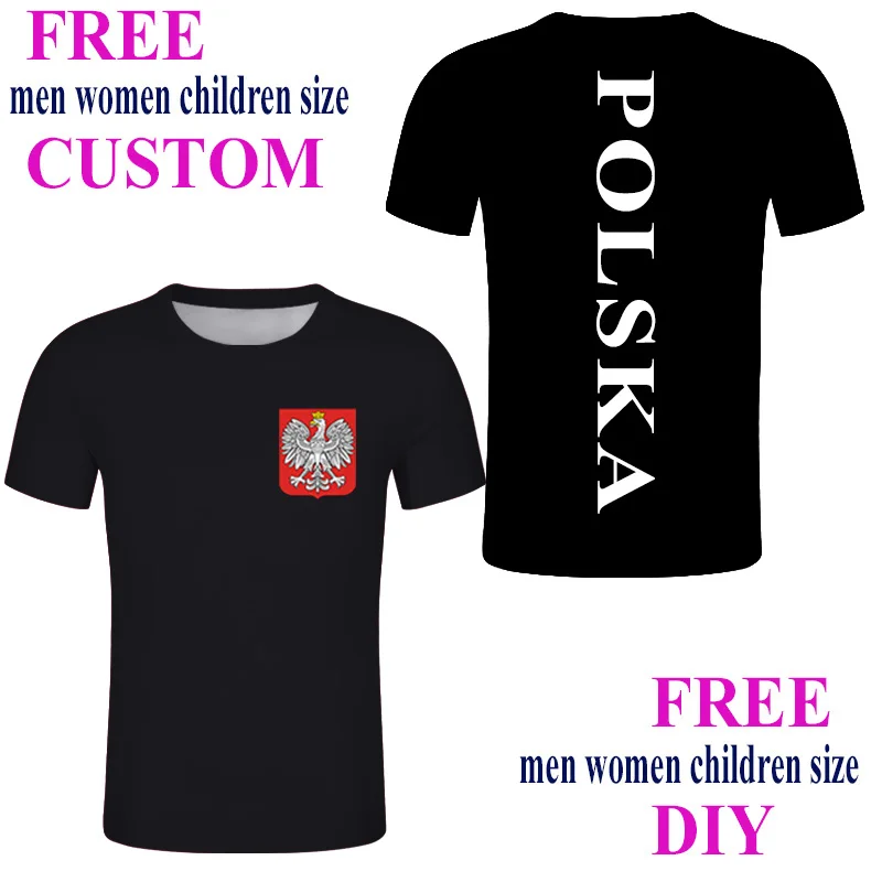 Польская летняя футболка на заказ, мужская спортивная футболка, сделай сам, футболка с эмблемой полска, персонализированные футболки, PL Polacy, футболка - Цвет: Poland015